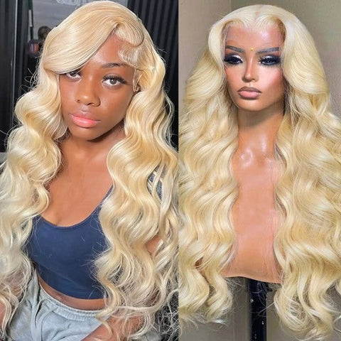 613 Blonde Transparent HD Lace Front Wigs 13*4 Frontal Body Wave Human Hair