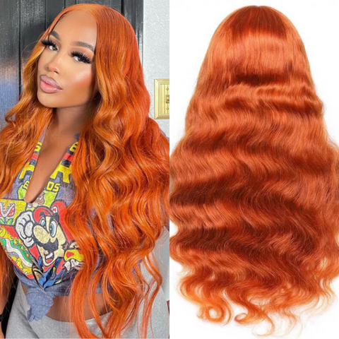 Eloisa 13*4 Ginger Color Lace Wigs Human Hair Body Wave Hair