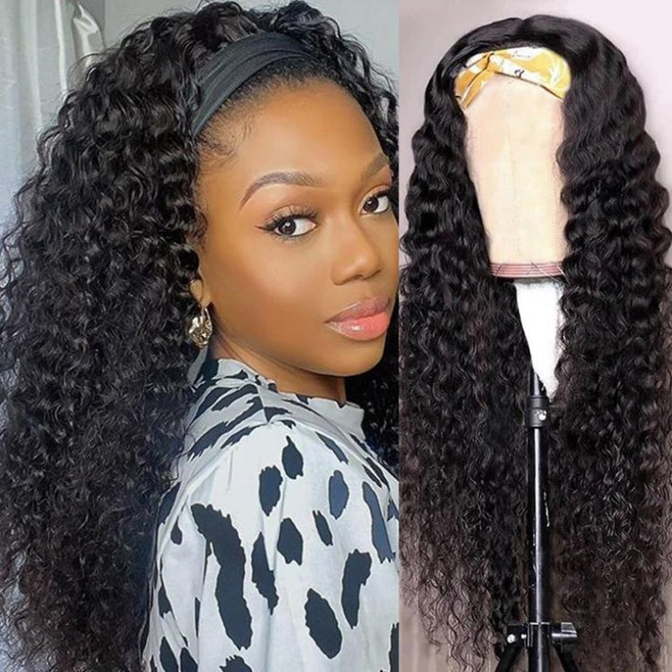 Eloisa Deep Wave Headband Wigs Brazilian Human Hair Wigs No Lace Wig