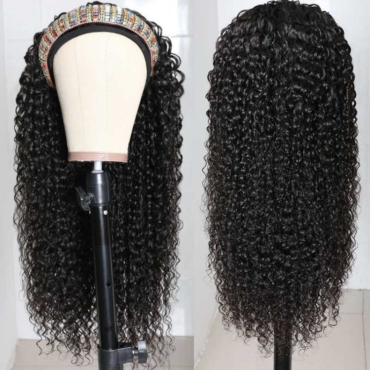 Eloisa Jerry Curly Wave Headband Wigs Brazilian Human Hair Wigs No Lace Wig