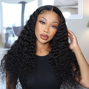 Water Wave Transparent hd Lace Front Wig 13*4 Lace Frontal Brazilian Black Human Hair