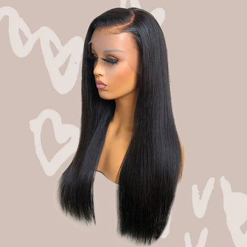 Double Drawn Transparent HD 13*4 Lace Front Wig Straight Human Hair