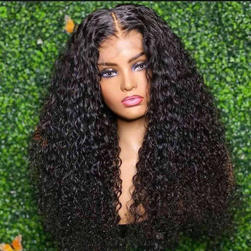 Trending Jerry Curly 13*6 Transparent HD Lace Front Wig Black Human Hair