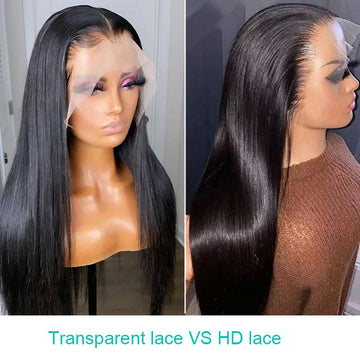 Double Drawn Transparent HD 13*4 Lace Front Wig Straight Human Hair