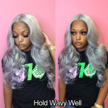 Grey Lace Front Wig 13x4  Transparent Hd  Lace Frontal Bone Straight Wig  Human Hair