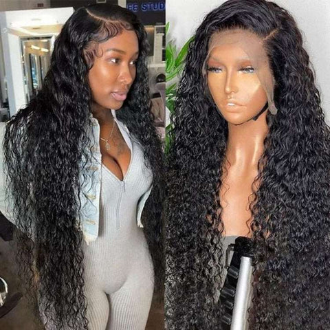 Water Wave Transparent HD Lace Front Wig 13*6 Lace Frontal Brazilian Human Hair